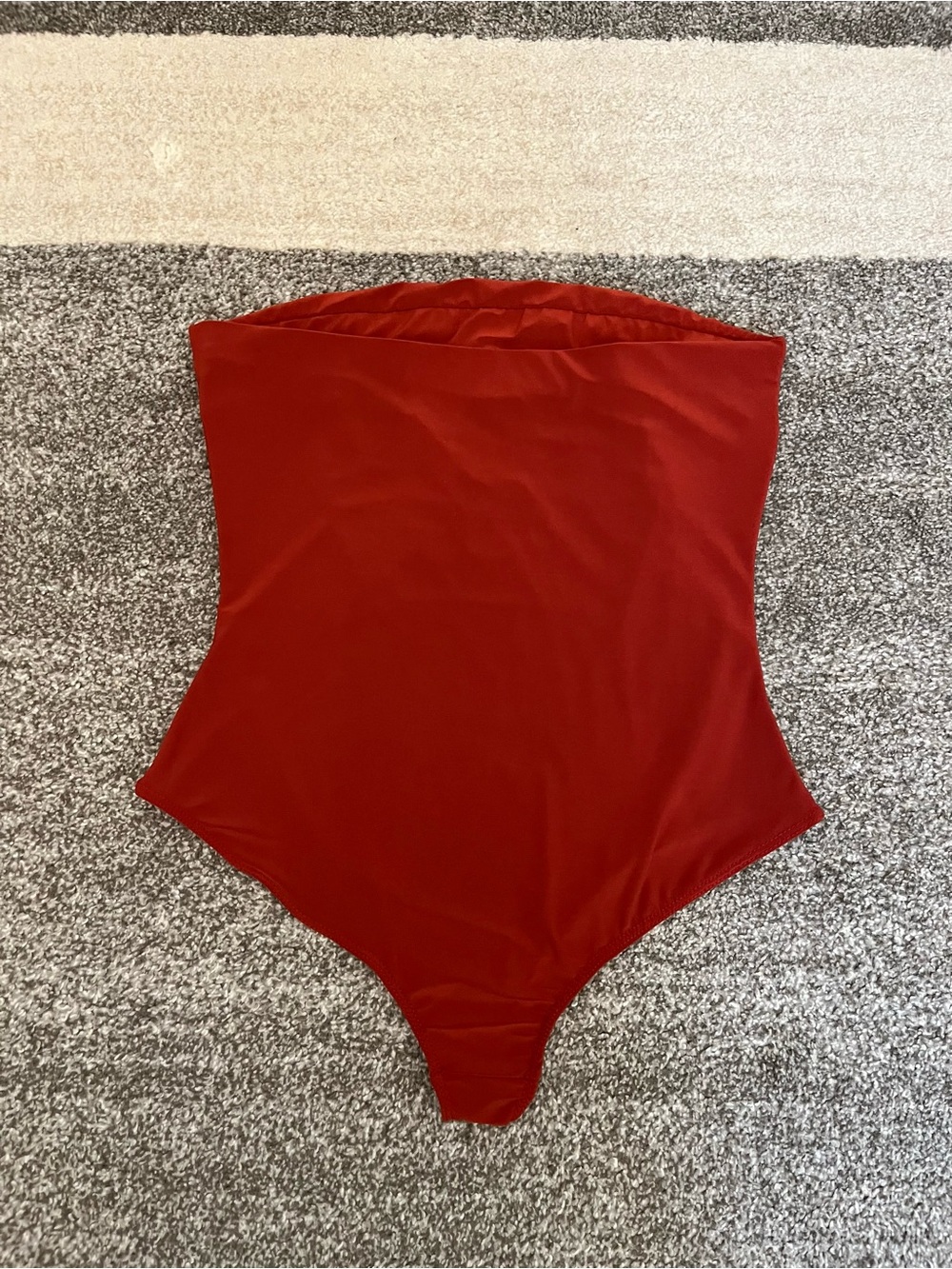 Red Strapless Bodysuit - Picture 2 of 3